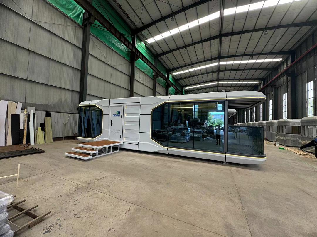 Detail of prefab facade and glazing lines